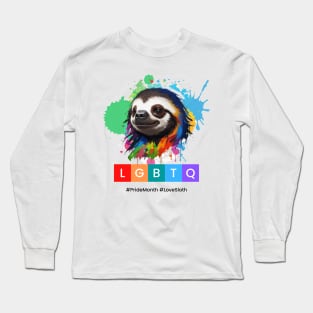 Sloth LGBTQ Long Sleeve T-Shirt